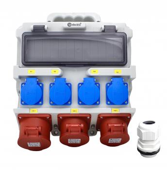 Preview: Mobilverteiler 12 Module (3x CEE 5P 16A + 4x 230V/16A)